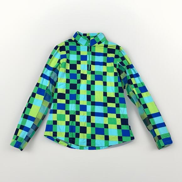 IBKUL Women's Long Sleeve Size Medium Abstract Print Activewear Top - Picture 2 of 8